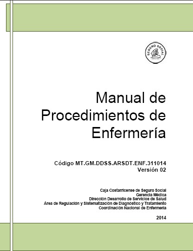 Portada de Manual de Procedimientos de Enfermería