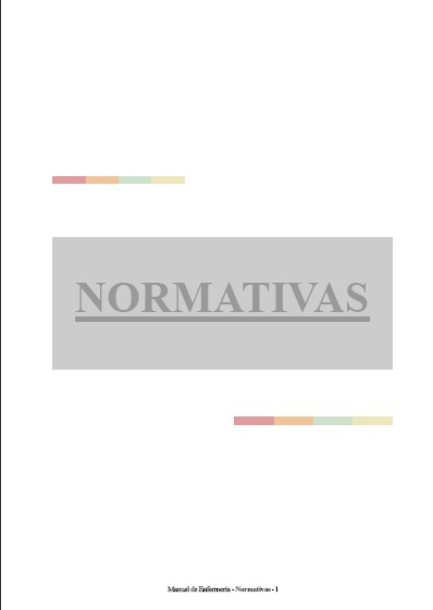 Portada de Manual de Enfermería - Normativas