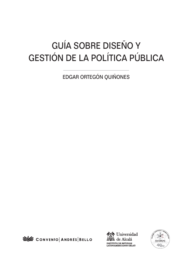 Portada de GUÍA SOBRE DISEÑO Y GESTIÓN DE LA POLÍTICA PÚBLICA