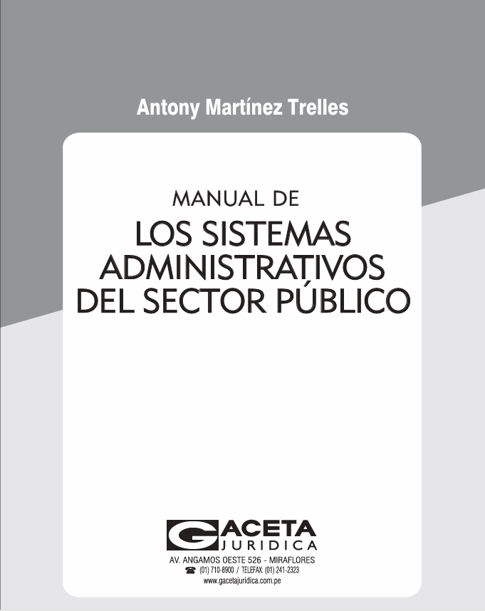 Portada de MANUAL DE LOS SISTEMAS ADMINISTRATIVOS DEL SECTOR PÚBLICO