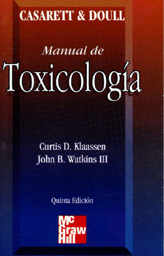 Portada de MANUAL DE TOXICOLOGÍA
