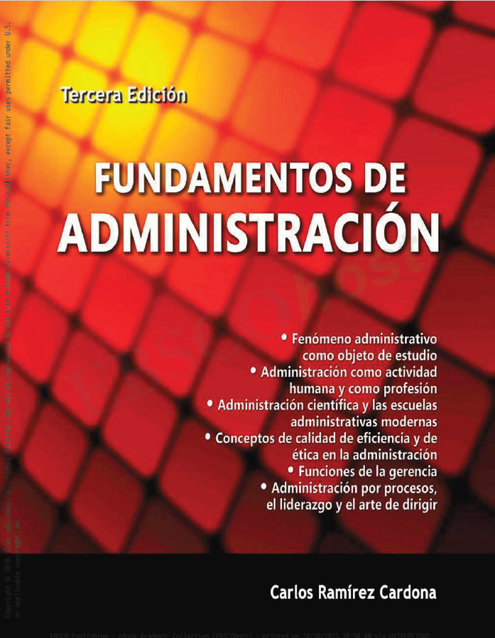 Portada de FUNDAMENTOS DE ADMINISTRACIÓN